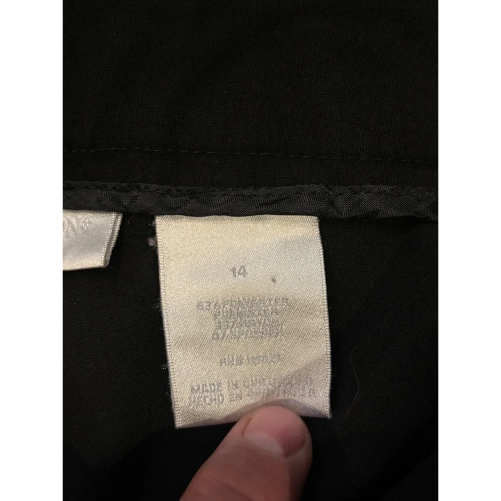 Worthington Stretch Black Bermuda Shorts Womens 14 Dress Shorts Knee Length